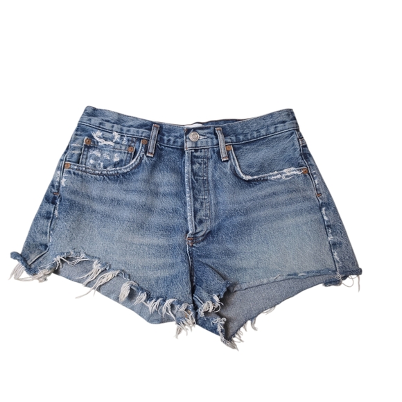 Agolde Parker Vintage Cut-Off Short In Rock Steady - Picture 2 of 6